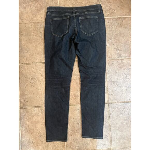 Lands End 30 Stretch Canvas Dark Blue Lightweight Super Skinny Denim Ankle Jeans - Picture 7 of 13